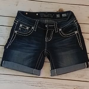Miss Me Denim signature mid-short shorts